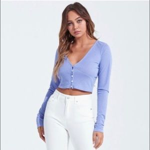 Periwinkle Crop Sweater